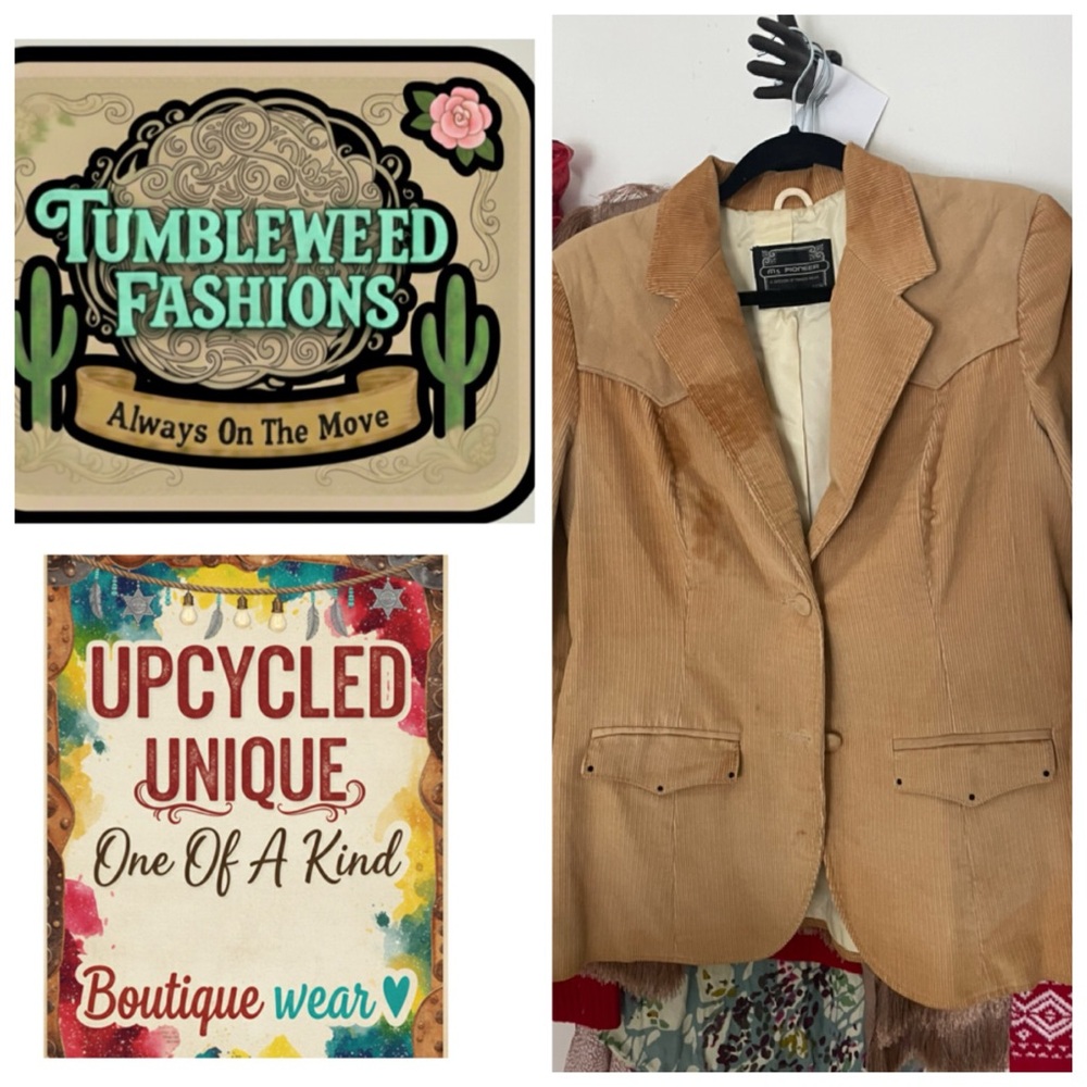 VINTAGE Ms Pioneer Corduroy Women's Jacket Tan